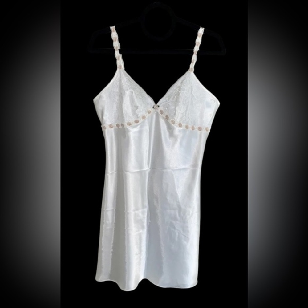 Vintage Massini Lingerie Medium Babydoll Sexy Nightie Silky Adjustable Bridal